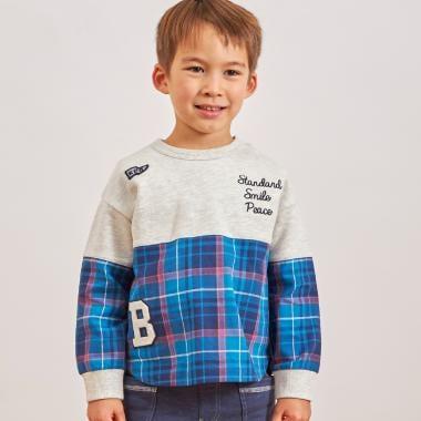 加絨人字紋格子衛衣