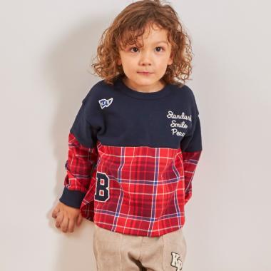 加絨人字紋格子衛衣