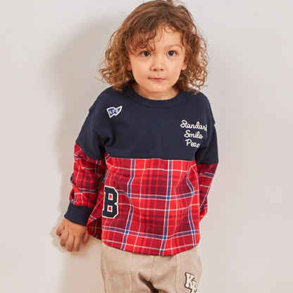 加絨人字紋格子衛衣