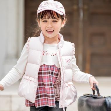 荷葉邊羽絨馬甲