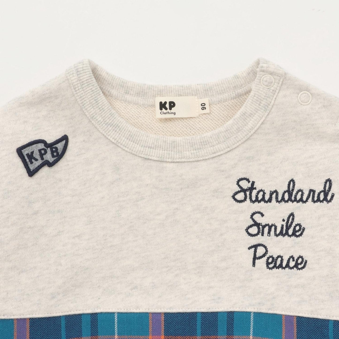 加絨人字紋格子衛衣