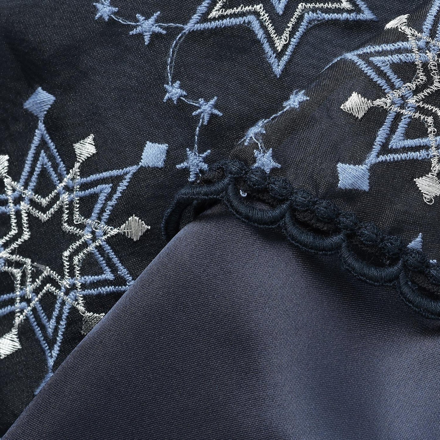 閃亮星星刺繡連衣裙