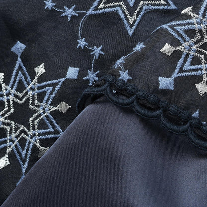 閃亮星星刺繡連衣裙