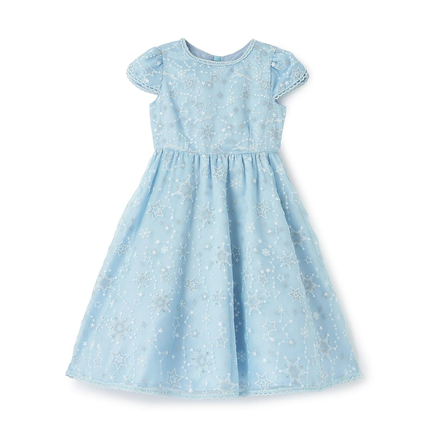 閃亮星星刺繡連衣裙