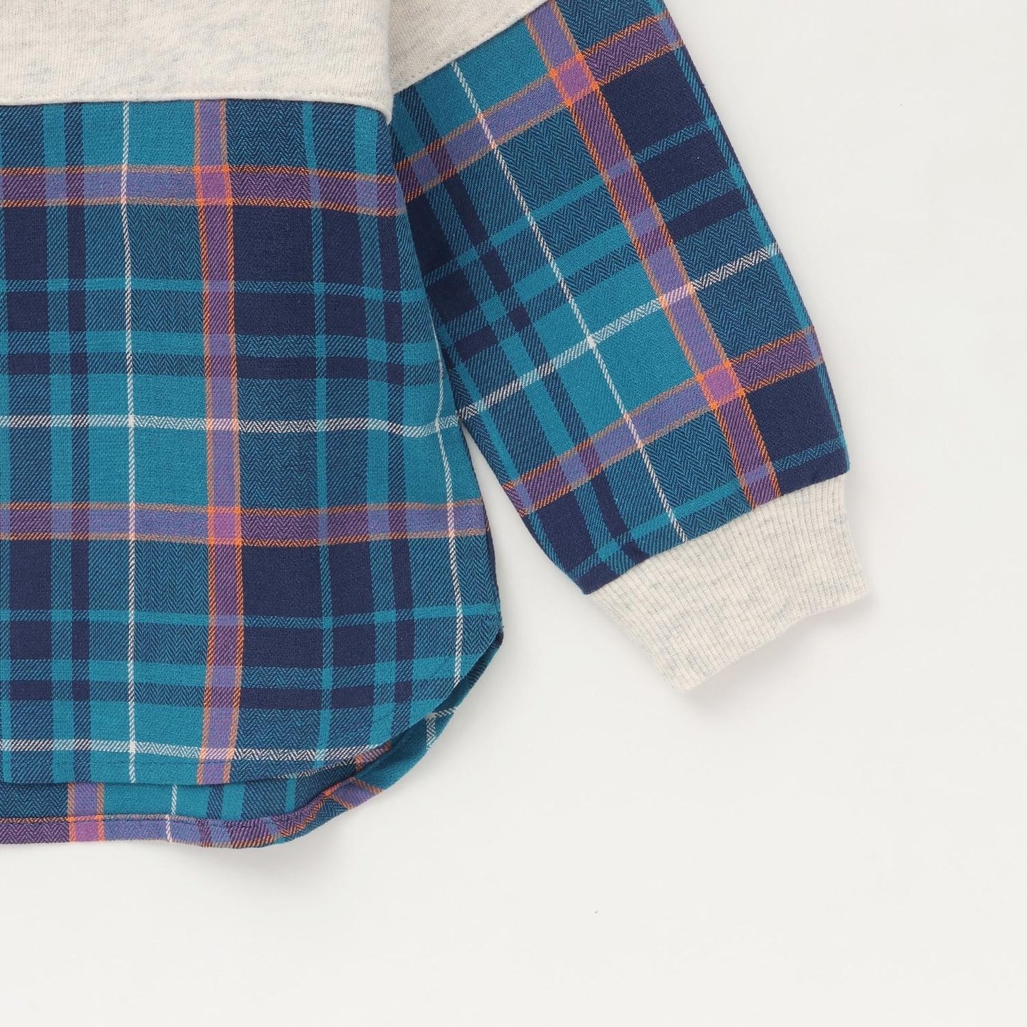 加絨人字紋格子衛衣