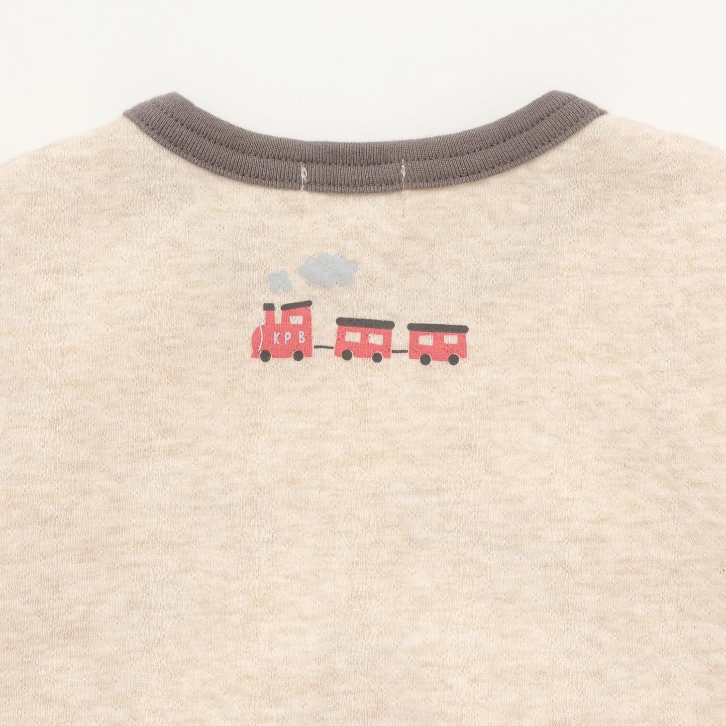 電車刺繡拼接長袖T恤