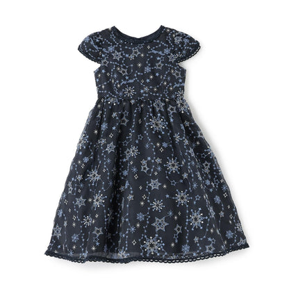 閃亮星星刺繡連衣裙