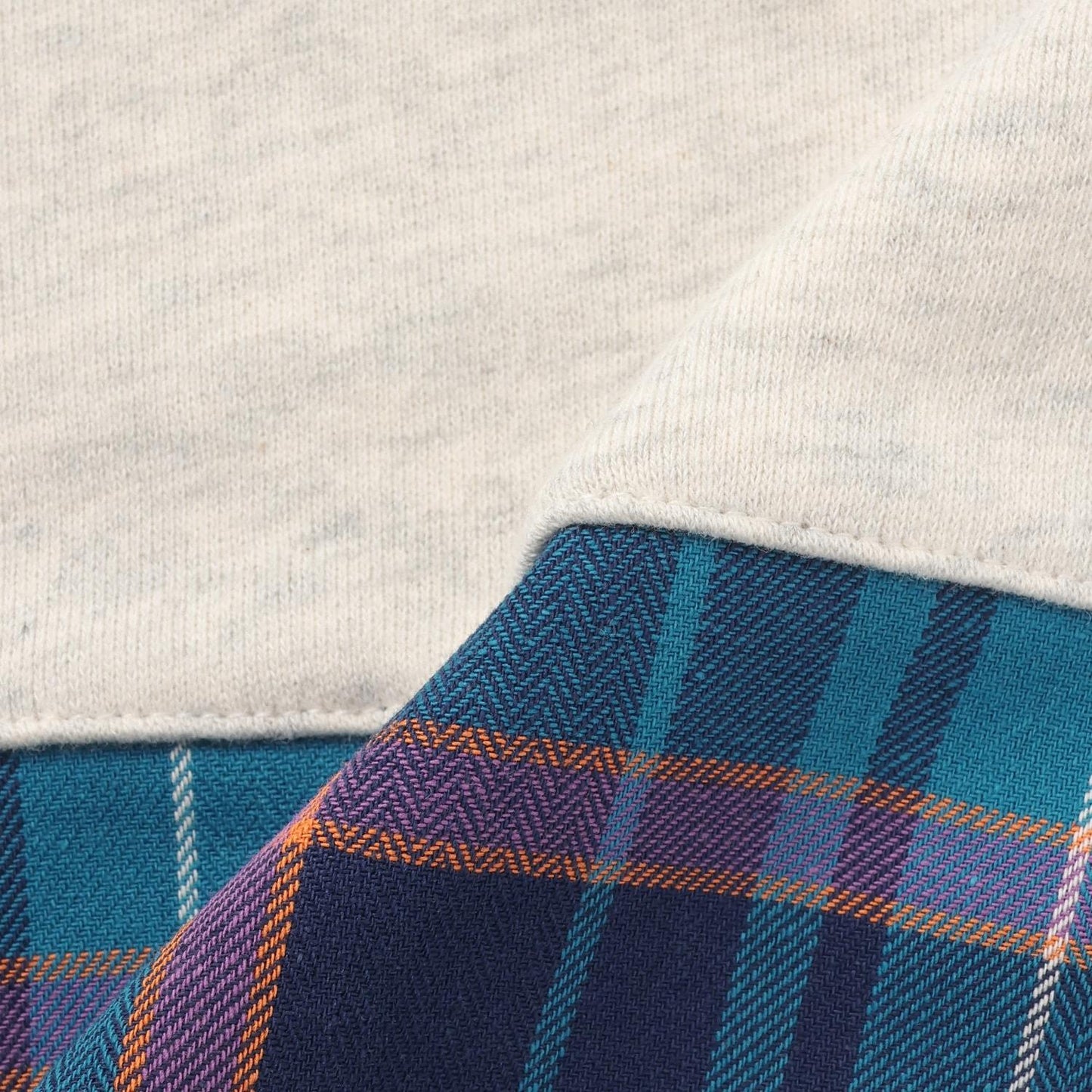 加絨人字紋格子衛衣