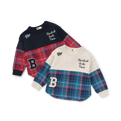 加絨人字紋格子衛衣