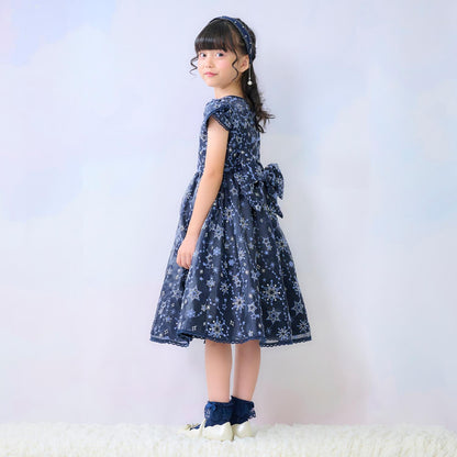 閃亮星星刺繡連衣裙