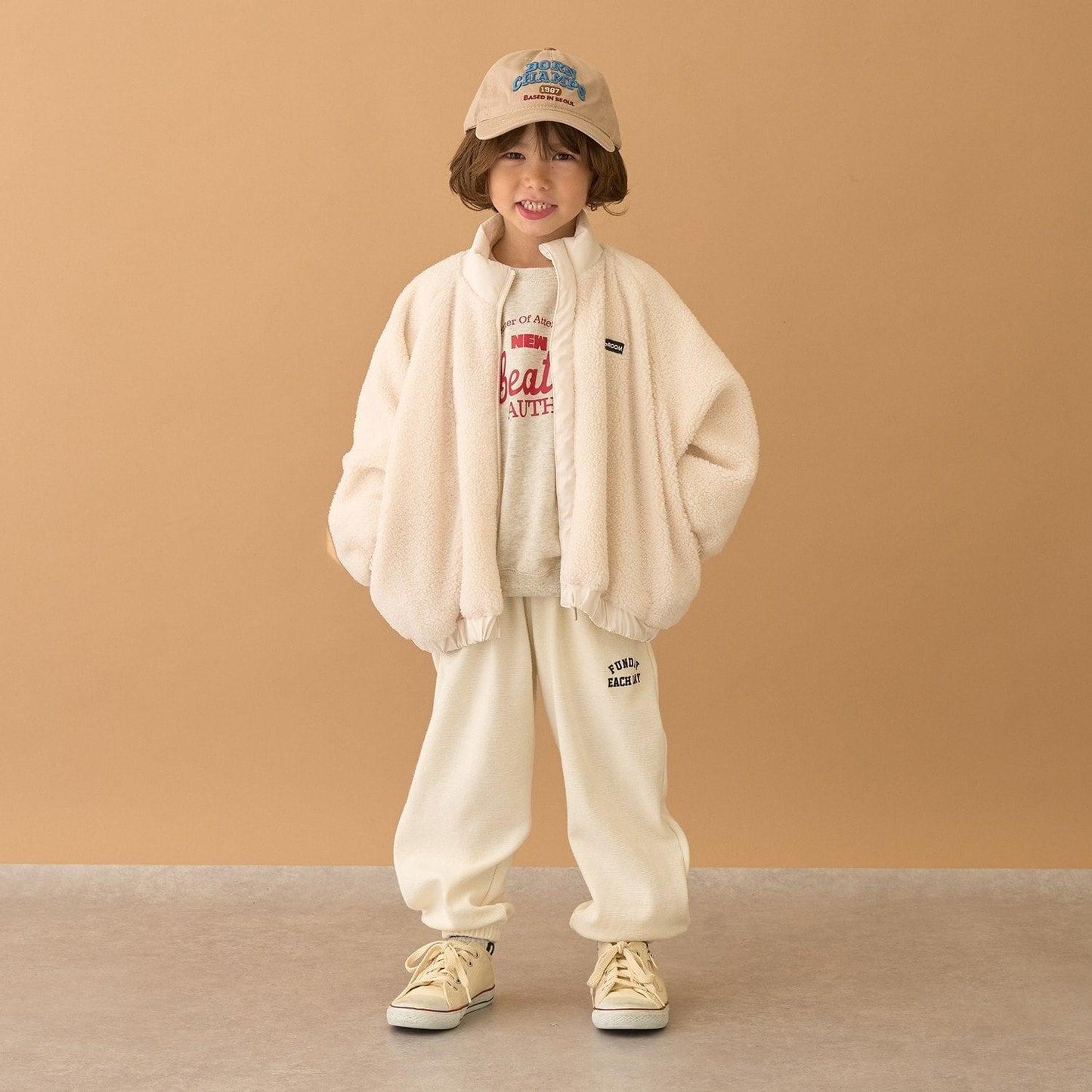 寬鬆廓形仿羊羔絨夾克