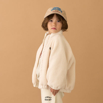 寬鬆廓形仿羊羔絨夾克