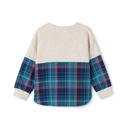 加絨人字紋格子衛衣