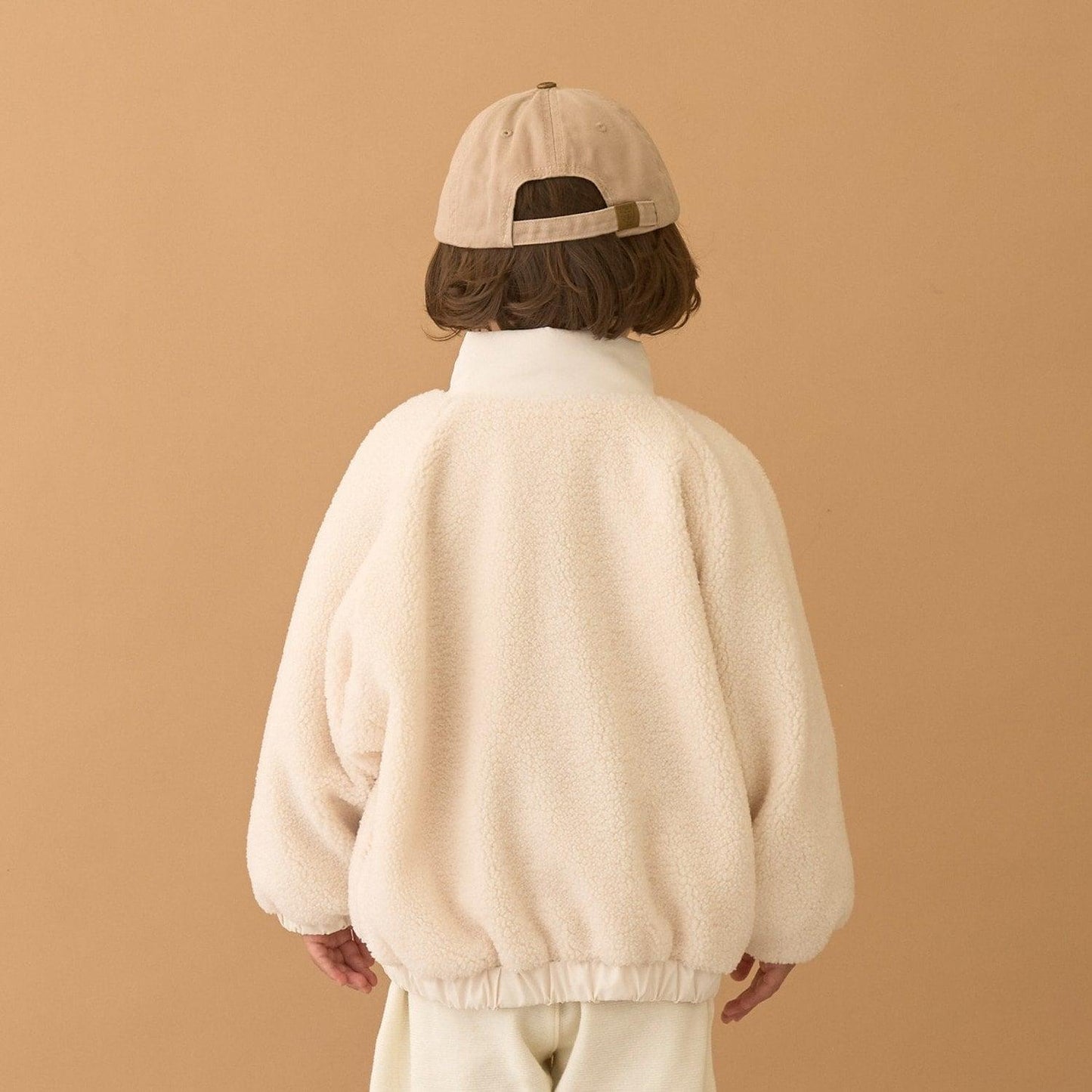 寬鬆廓形仿羊羔絨夾克