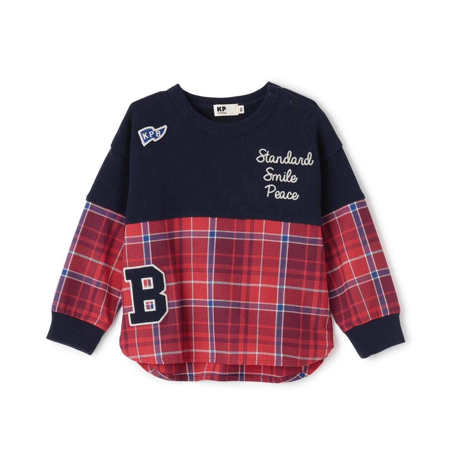 加絨人字紋格子衛衣