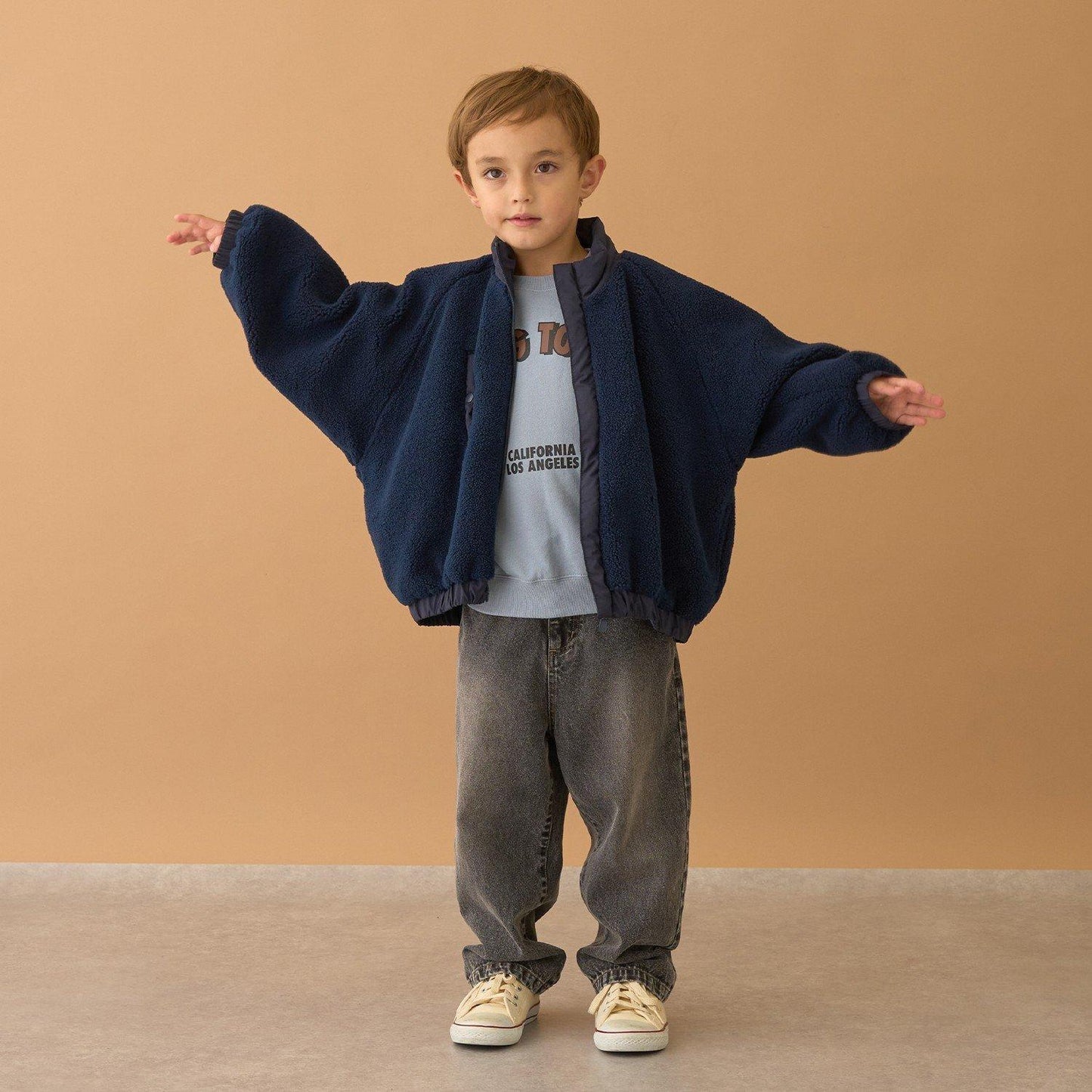 寬鬆廓形仿羊羔絨夾克