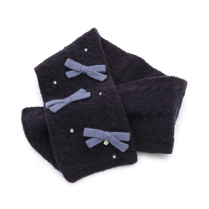 蝴蝶結棉花糖針織圍巾