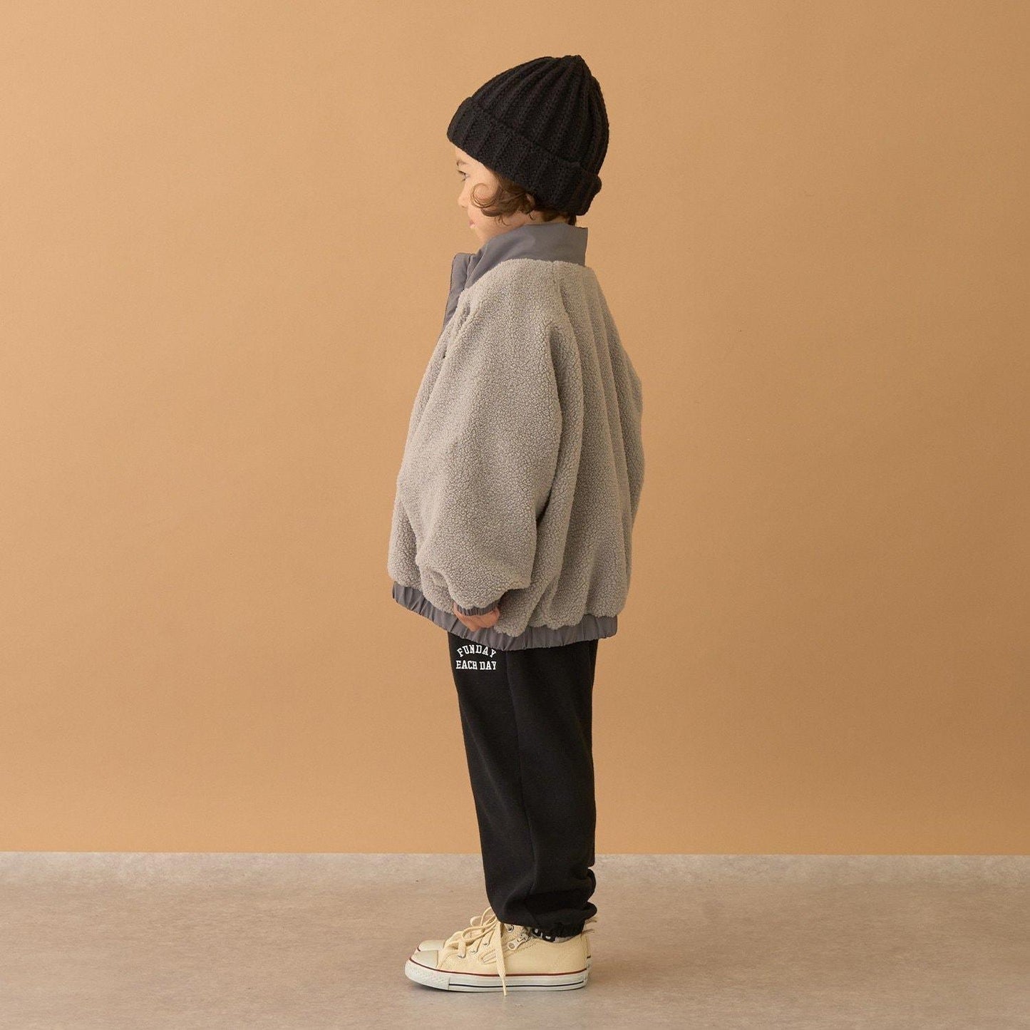 寬鬆廓形仿羊羔絨夾克