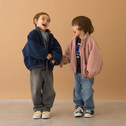 寬鬆廓形仿羊羔絨夾克