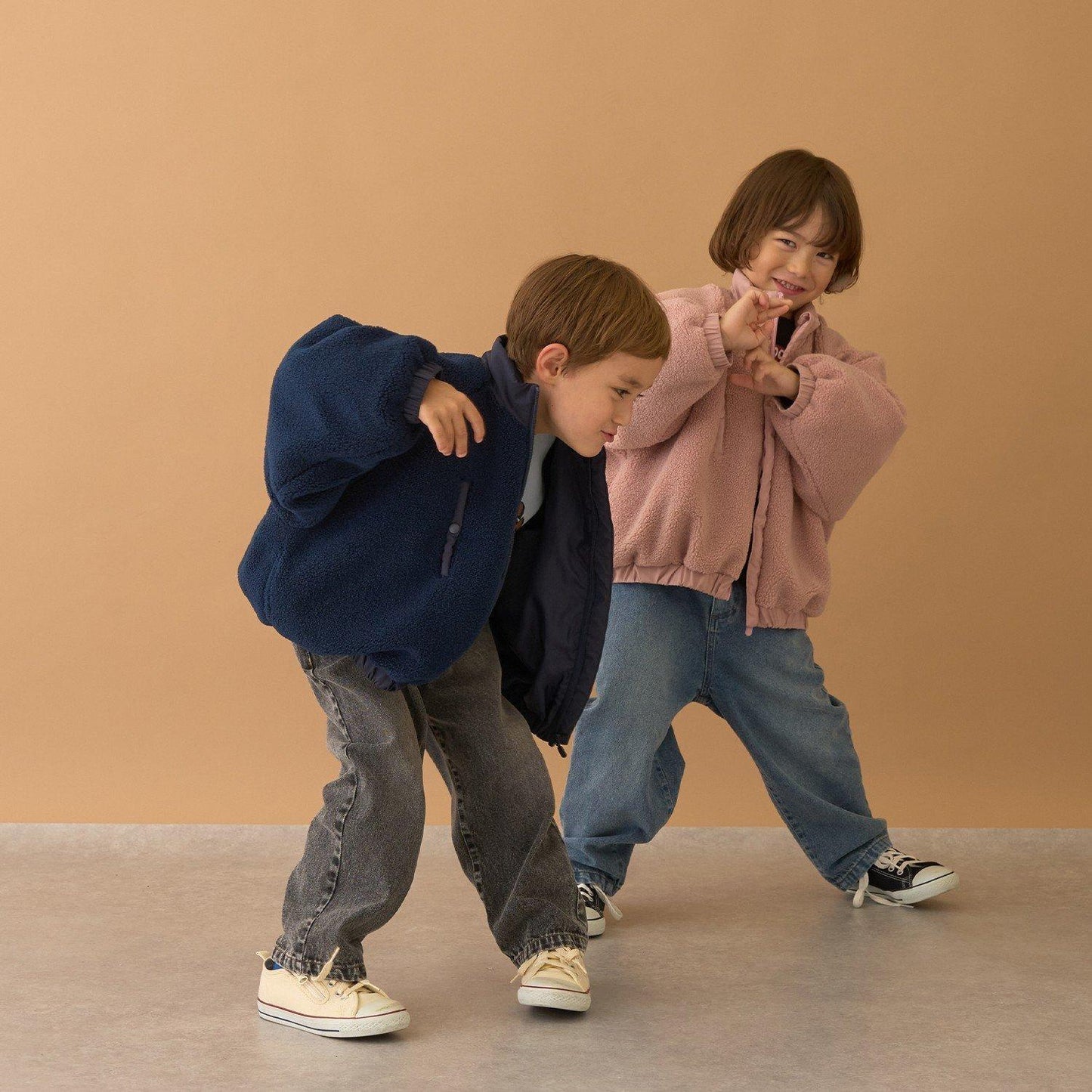 寬鬆廓形仿羊羔絨夾克