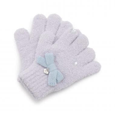 蝴蝶結棉花糖針織手套