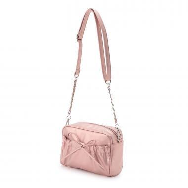 褶皺口袋蝴蝶結單肩包