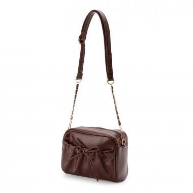 褶皺口袋蝴蝶結單肩包