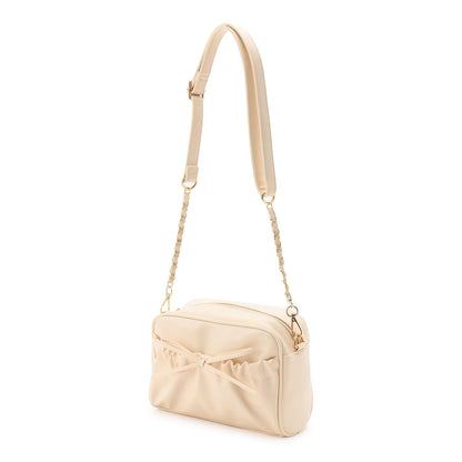 褶皺口袋蝴蝶結單肩包