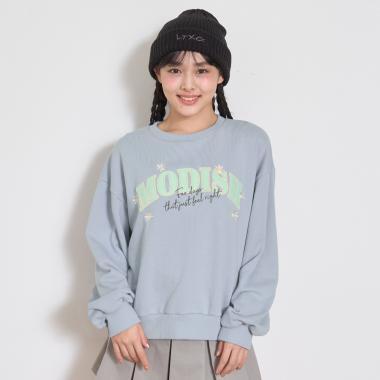 【7days】Logo花卉印花衛衣