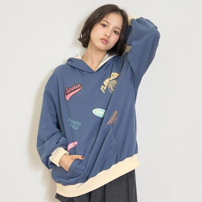 【7days】拼色連帽衛衣