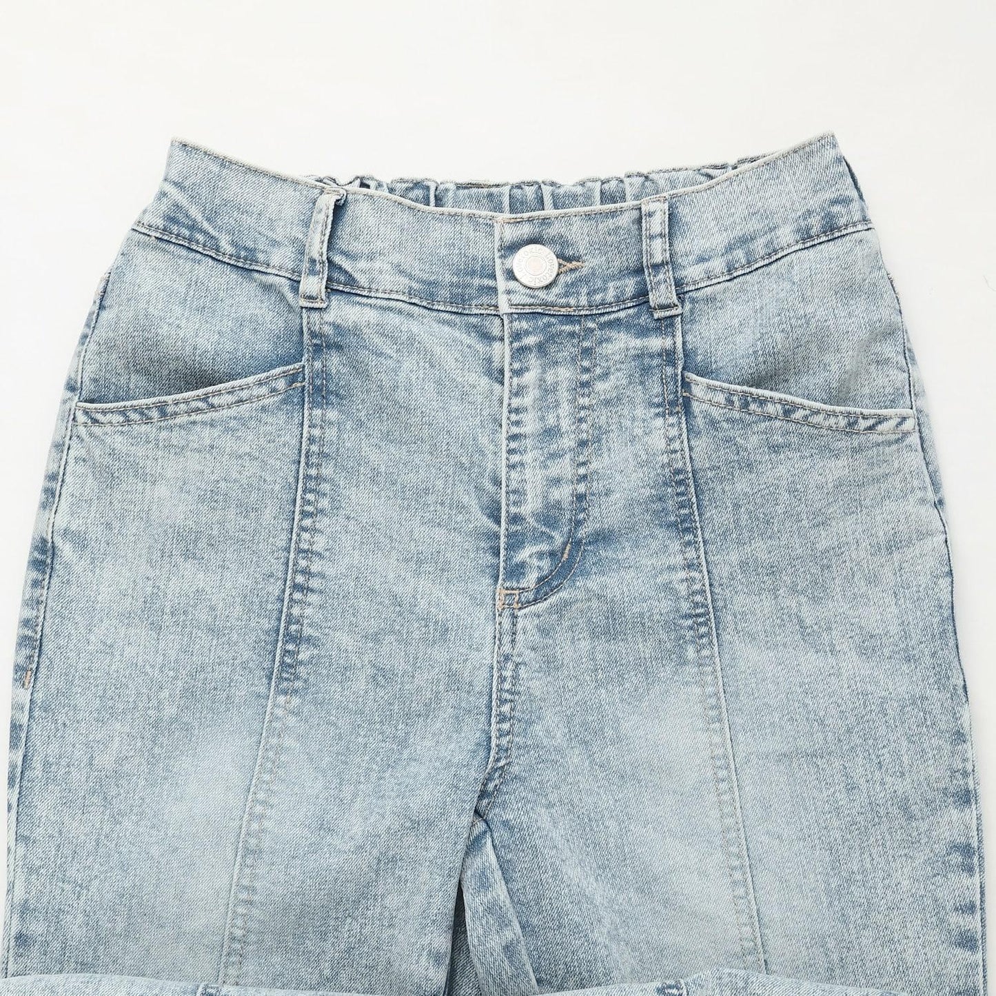 繫帶蝴蝶結喇叭牛仔褲