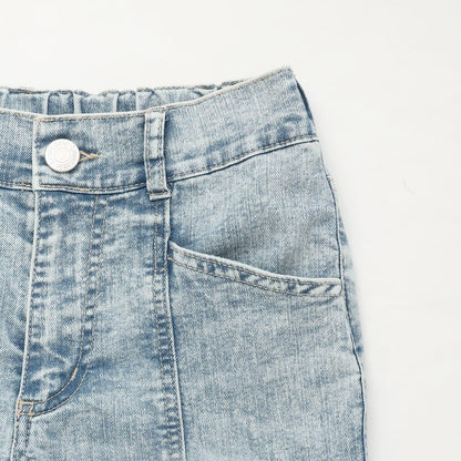 繫帶蝴蝶結喇叭牛仔褲