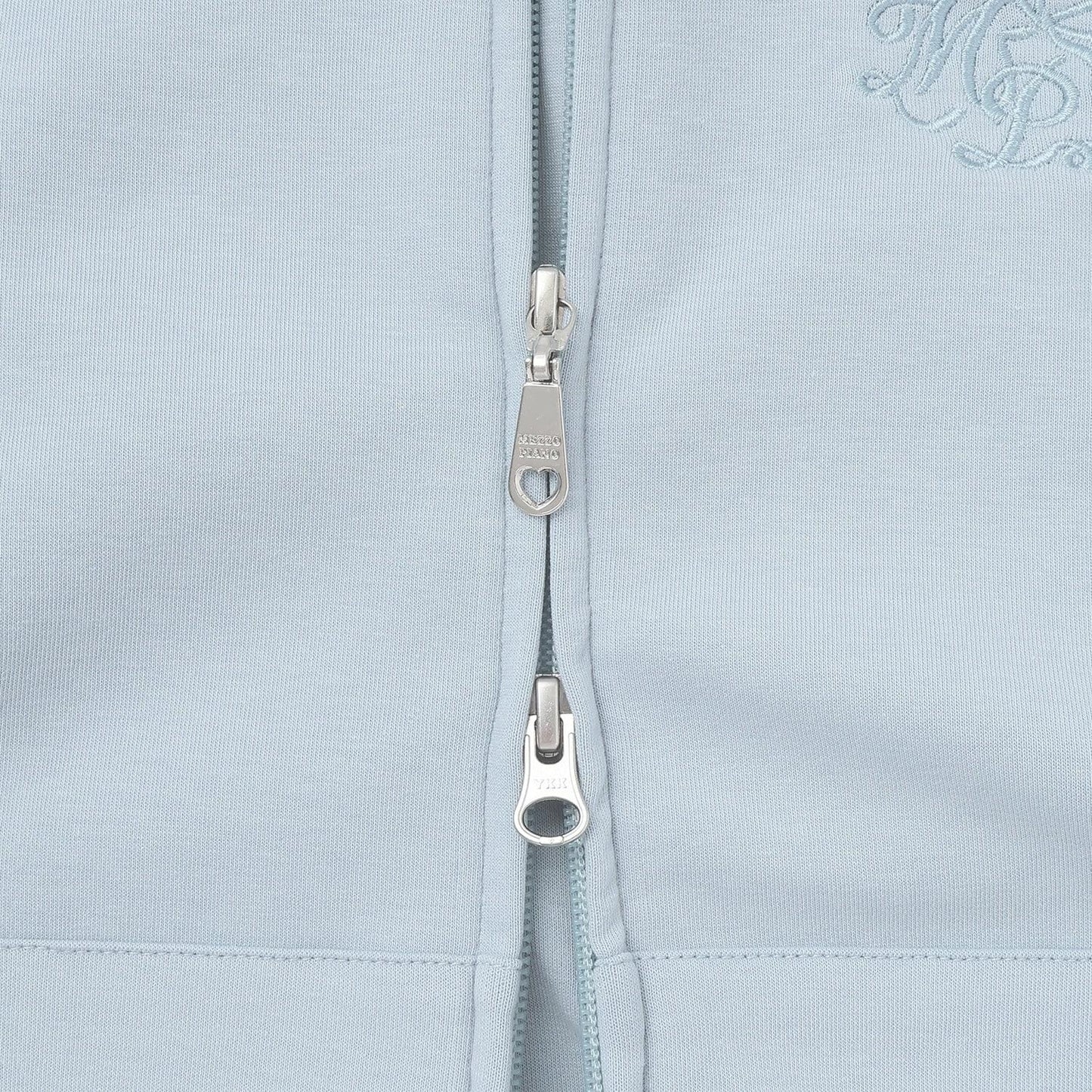 蝴蝶結貼飾雙拉鍊連帽衛衣