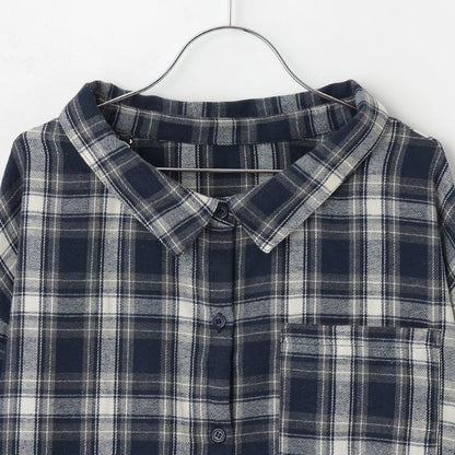 2WAY長袖格子襯衫套裝