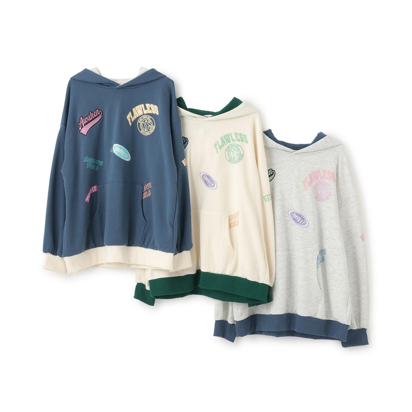 【7days】拼色連帽衛衣