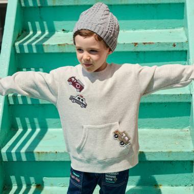 工程車輛貼布繡衛衣