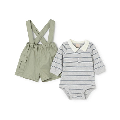 揹帶工裝褲套裝