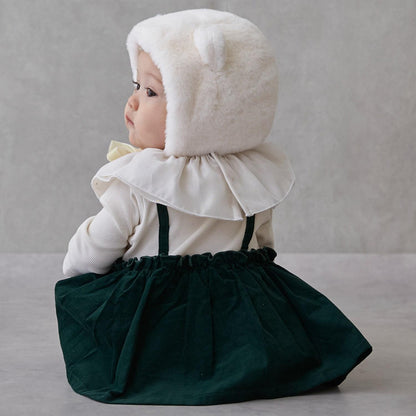 帶荷葉邊領格紋連體衣