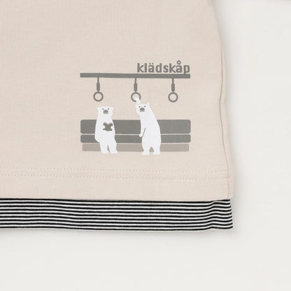 【人氣商品】【直營店無售】電車貼布繡拼接條紋下襬衛衣