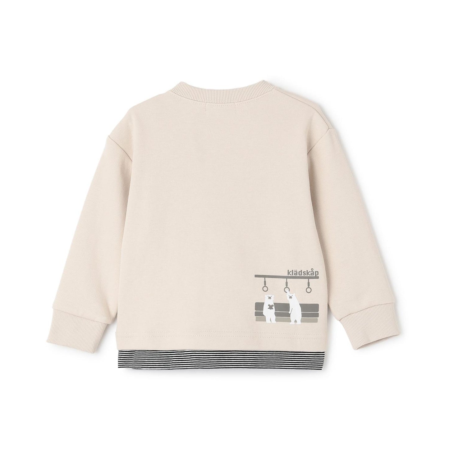 【人氣商品】【直營店無售】電車貼布繡拼接條紋下襬衛衣