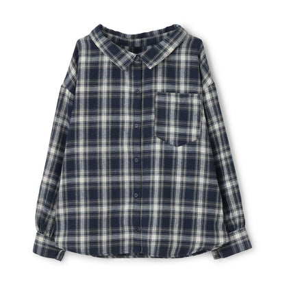 2WAY長袖格子襯衫套裝