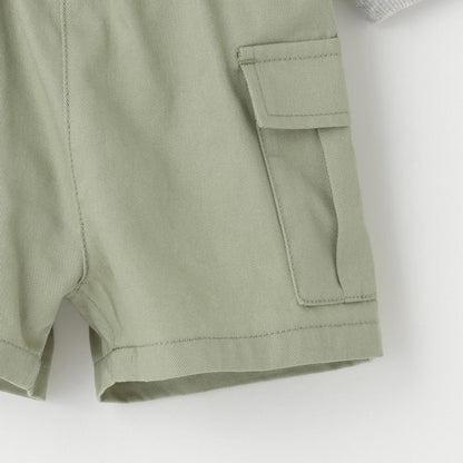 揹帶工裝褲套裝