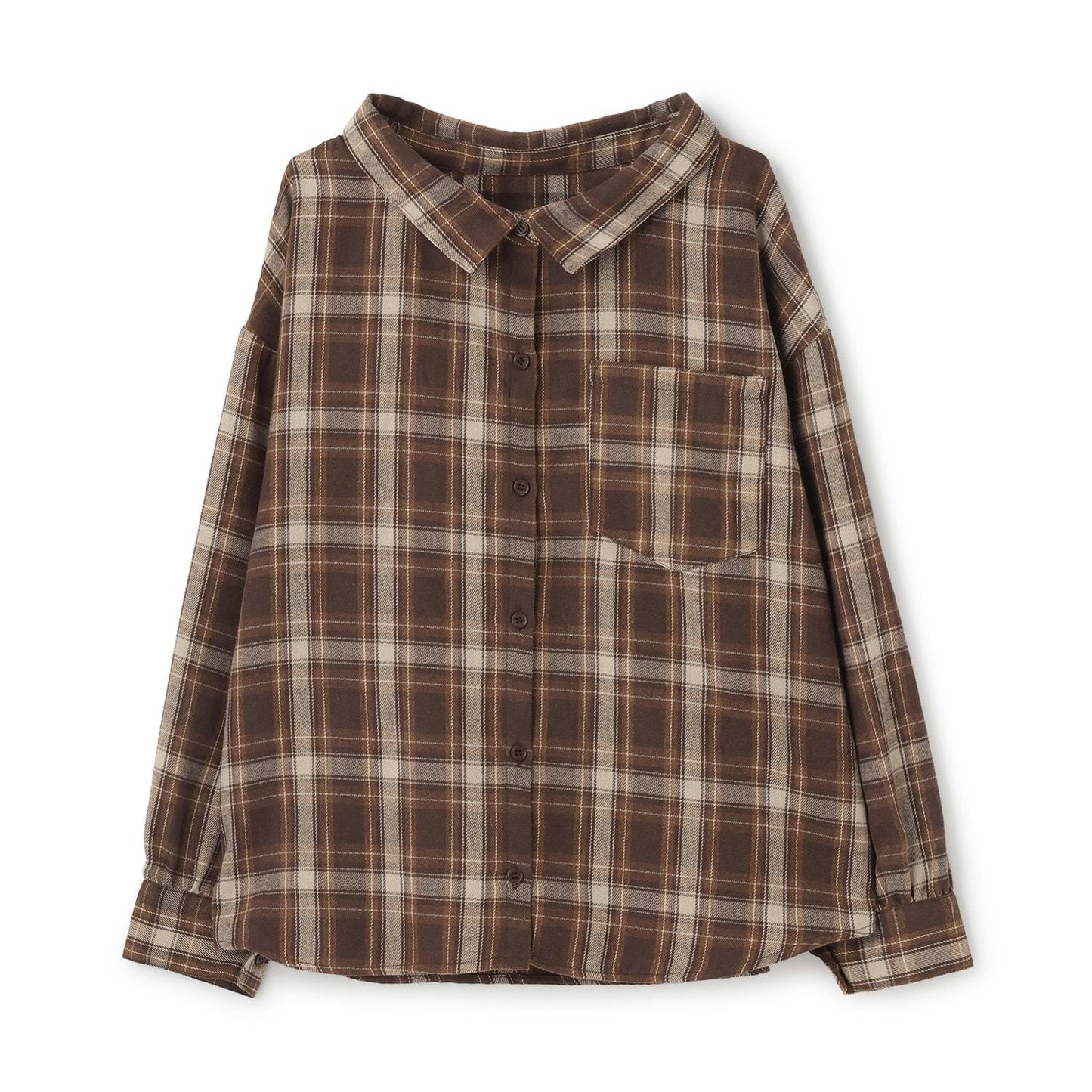 2WAY長袖格子襯衫套裝