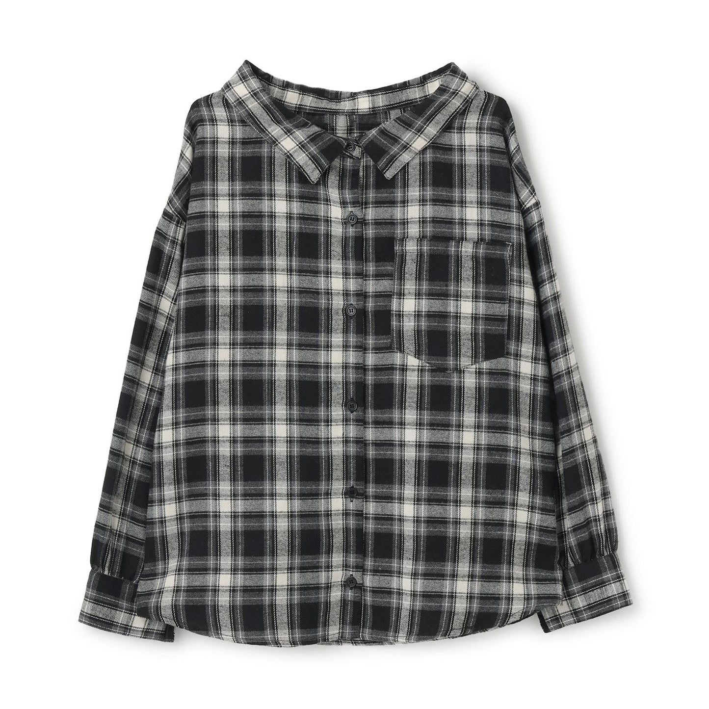 2WAY長袖格子襯衫套裝