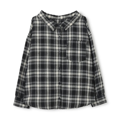 2WAY長袖格子襯衫套裝