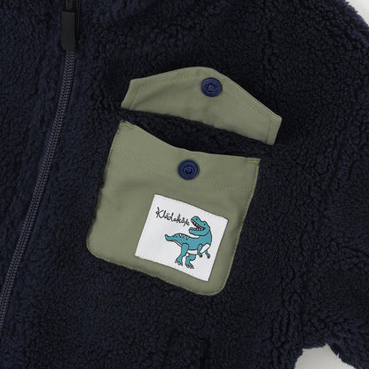 恐龍絨面飛行夾克