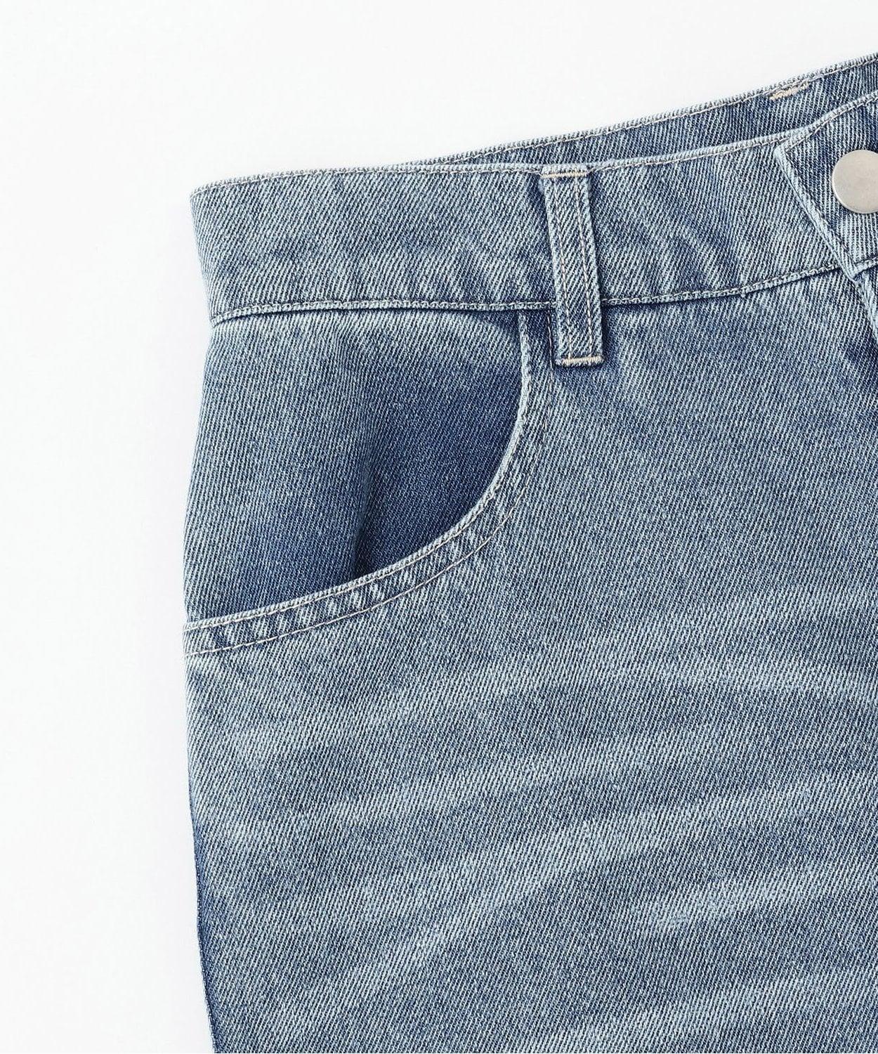 蕾絲口袋牛仔褲【韓國時尚】