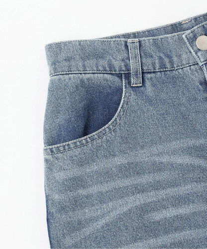 蕾絲口袋牛仔褲【韓國時尚】