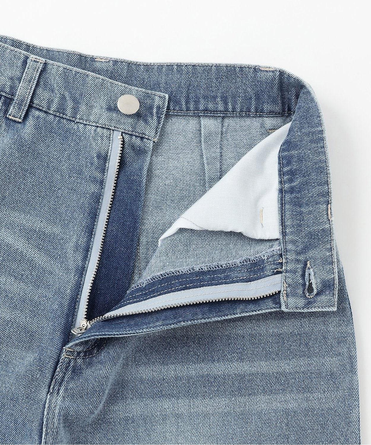 蕾絲口袋牛仔褲【韓國時尚】