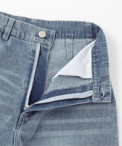 蕾絲口袋牛仔褲【韓國時尚】
